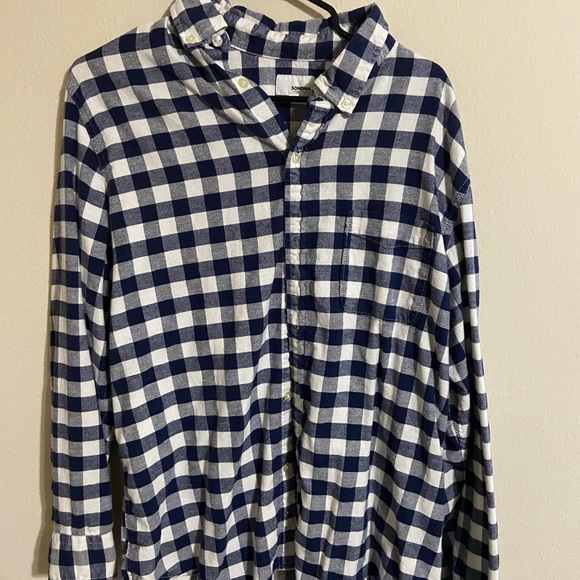 Blue Gingham Checkered Button Down - Picture 4 of 4
